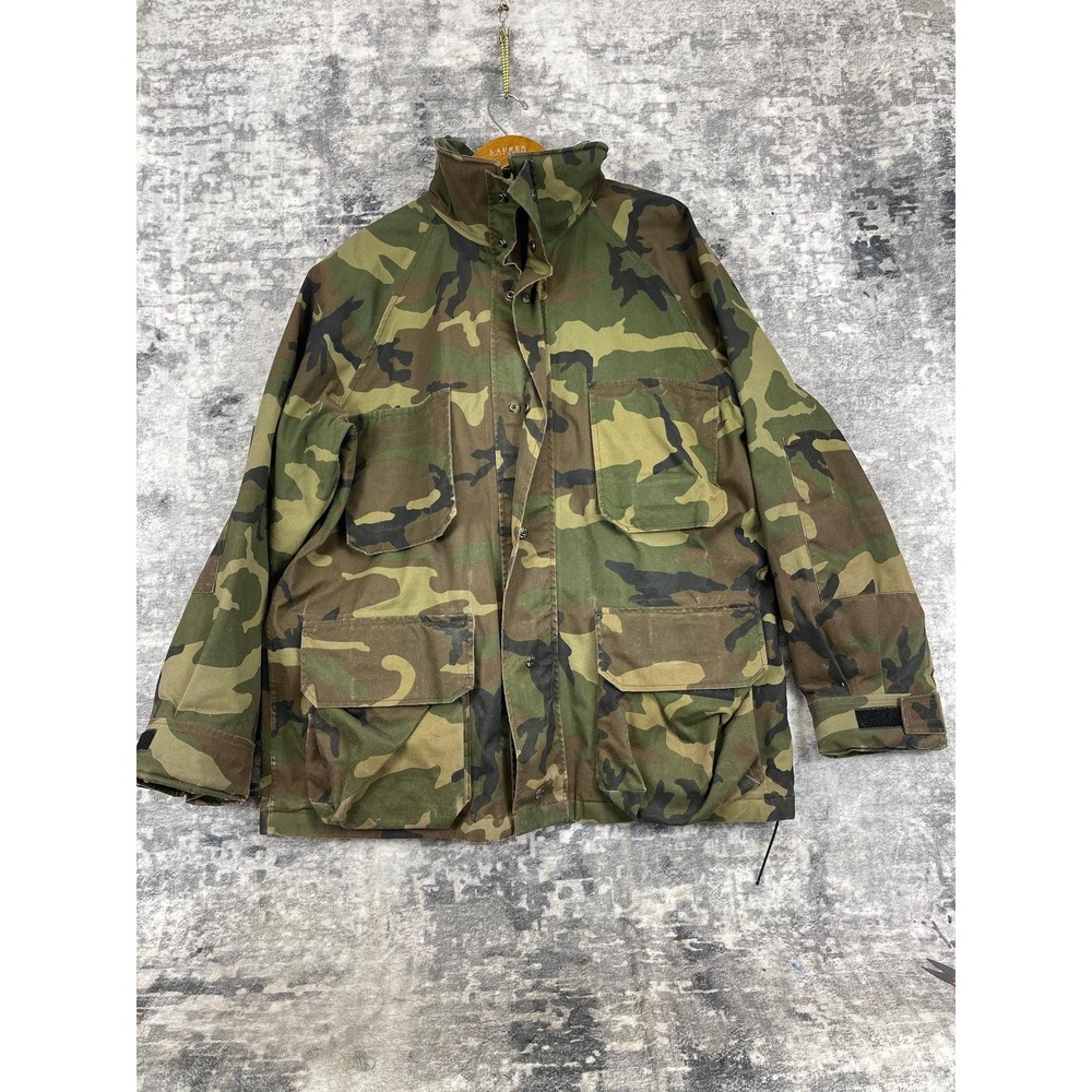 Vtg Fieldline USA Men's XL Hunting Jacket Woodland Camo Military Gorpcore